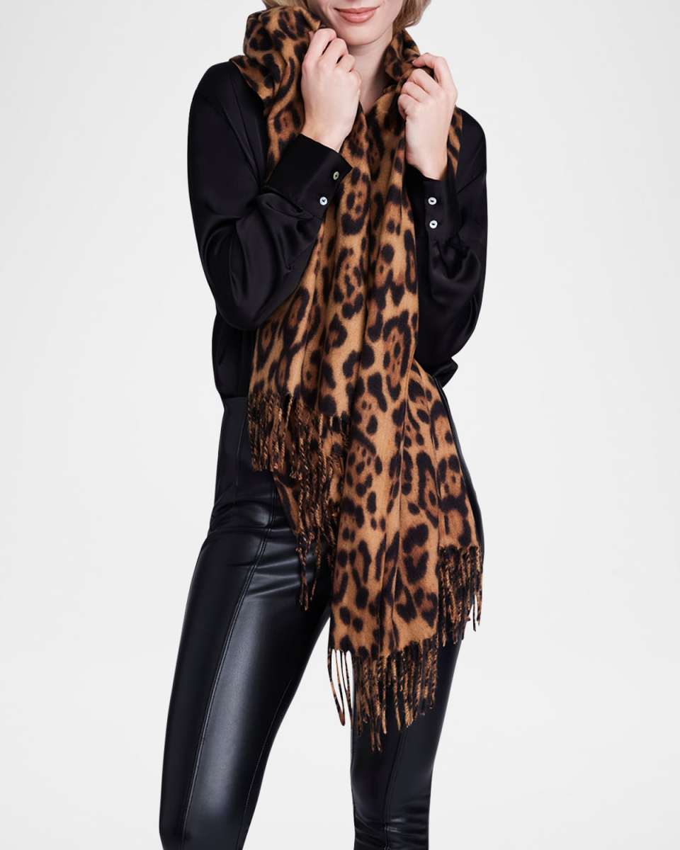 Eboni Leopard-Print Scarf